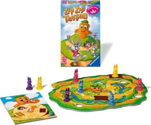 248810 Ravensburger - ZıpZıp Tavşan - Seyahat Boy Kutu Oyunu Kız Erkek Çocuk Oyuncak Eğitici Oyuncak