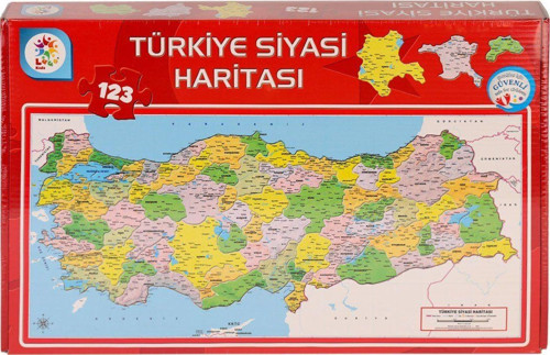 LSH002 Siyasi Harita Puzzle -Laçokids Kız Erkek Çocuk Oyuncak Eğitici Oyuncaklar