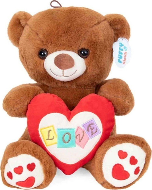 4762 Peluş Ayı Kalpli 30cm Kız Erkek Çocuk Oyuncak Eğitici Oyuncaklar