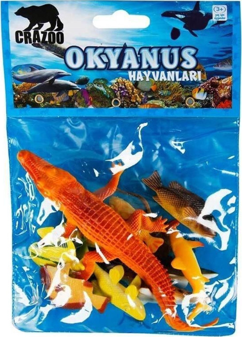 Okyanus Hayvanları Poşetli Hayvan Oyun Seti Kız Erkek Çocuk Oyuncak Eğitici Oyuncaklar