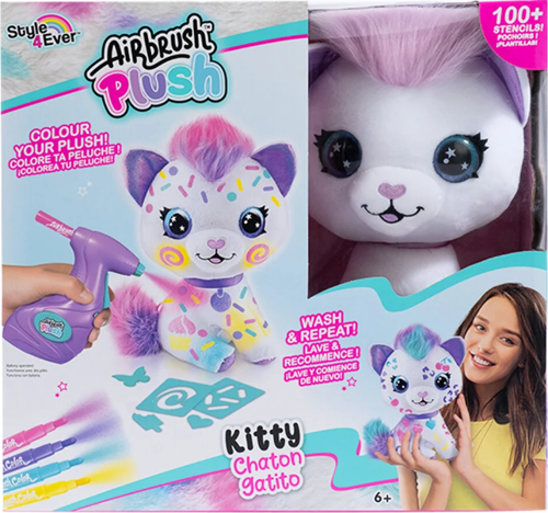 Airbrush Plush Boyanıp Yıkanabilen Peluş Kedi Kız Erkek Çocuk Oyuncak Eğitici Oyuncaklar