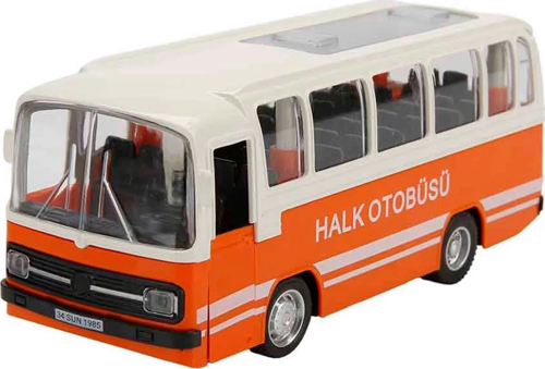 Maxx Wheels Sesli ve Işıklı Nostaljik Halk Otobüsü 15cm S00003097 - 1adet fiyatıdır Kız Erkek Çocuk