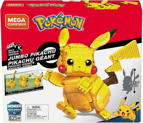 FVK81 MEGA™ Pokémon™ Jumbo Pikachu Figürü 825 parça +8 yaş Kız Erkek Çocuk Oyuncak Eğitici Oyuncakla
