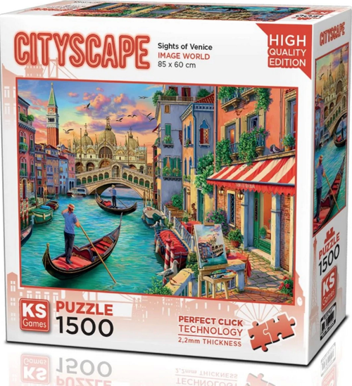 KS Games Sights of Venice Puzzle 1500 Parça 22029 Kız Erkek Çocuk Oyuncak Eğitici Oyuncaklar