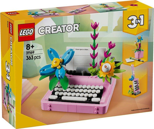 31169 Lego Creator 3in1 - Çiçekli Daktilo 363 parça +8 yaş Kız Erkek Çocuk Oyuncak Eğitici Oyuncakla