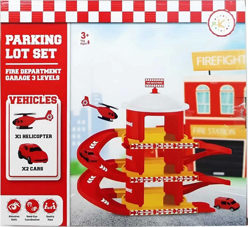 İtfaiye Üç Katlı Otopark Kız Erkek Çocuk Oyuncak Eğitici Oyuncaklar