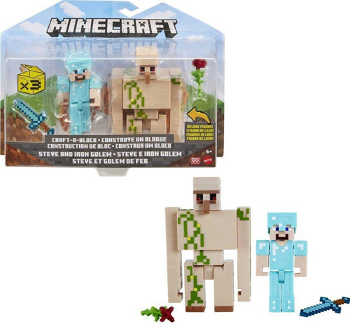 GTT53 Minecraft 3.25inch-8.25cm Figürler - İkili Paket Kız Erkek Çocuk Oyuncak Eğitici Oyuncaklar