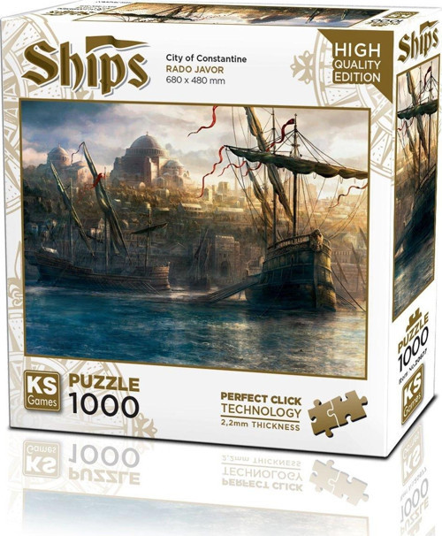 KS Puzzle 1000 Parça Ships Once Upon a Time in İstanbul Kız Erkek Çocuk Oyuncak Eğitici Oyuncaklar