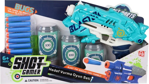 Hedefli Dart Tabancası 23cm Kız Erkek Çocuk Oyuncak Eğitici Oyuncaklar