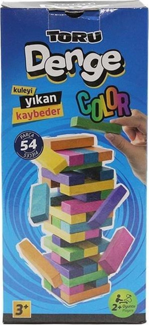 Toru Renkli Denge Oyunu 54 Parça Kız Erkek Çocuk Oyuncak Eğitici Oyuncaklar