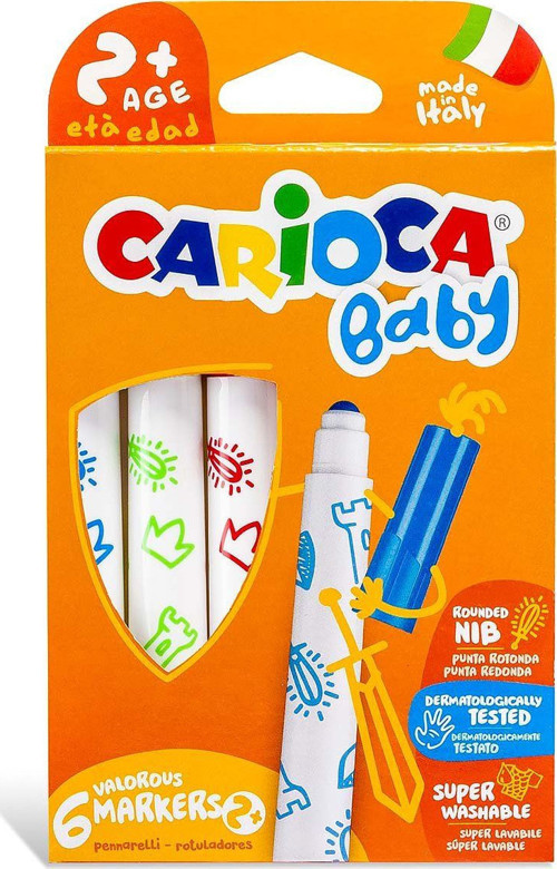 Carioca Jumbo Keçeli Boya Kalemi 6'lı Kız Erkek Çocuk Oyuncak Eğitici Oyuncaklar