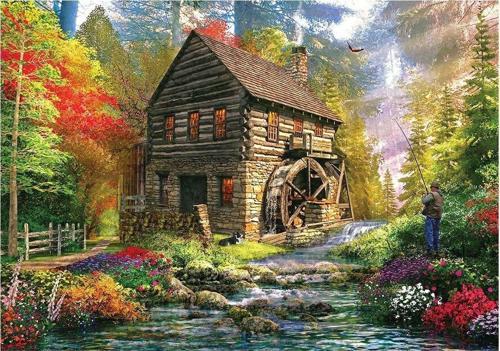 KS Mill Cottage 2000 Parça Puzzle Kız Erkek Çocuk Oyuncak Eğitici Oyuncaklar