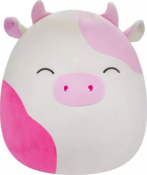 Squishmallows Pembe İnek Caedyn 40cm Kız Erkek Çocuk Oyuncak Eğitici Oyuncaklar