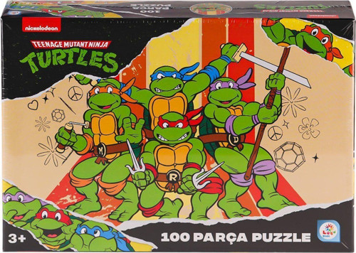 NK0050 Ninja Kaplumbağalar 100 Parça Puzzle -Laçokids Kız Erkek Çocuk Oyuncak Eğitici Oyuncaklar