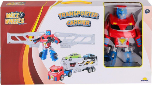 4538 Maxx Wheels Transporter Taşıyıcı Dönüşebilen Transformer -Sunman Kız Erkek Çocuk Oyuncak Eğitic