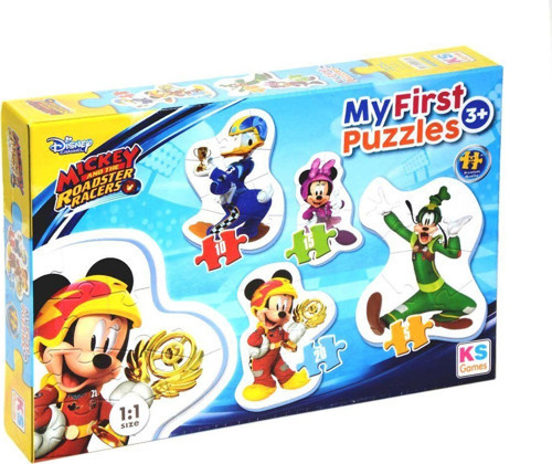 KS Mickey Benim İlk Yapbozum 4'ü Bir Arada Kız Erkek Çocuk Oyuncak Eğitici Oyuncaklar