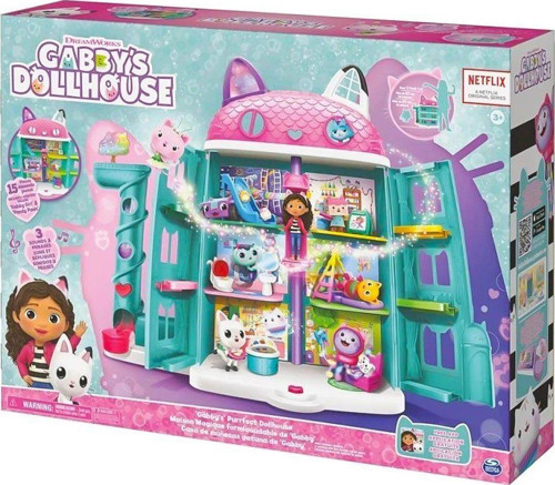 70742 Gabbys Dollhouse Festival Evi Eğlenceli Müzikli Oyun Seti 63cm -Spinmaster Kız Erkek Çocuk Oyu