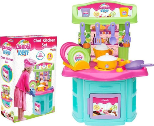 Candy & Ken Şef Mutfak Set Kız Erkek Çocuk Oyuncak Eğitici Oyuncaklar