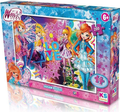 WINX113 KS Winx / 200 Parça Puzzle Kız Erkek Çocuk Oyuncak Eğitici Oyuncaklar