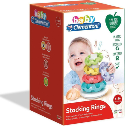 17103 Baby Clementoni Renkli Halkalar / 6-36 ay Kız Erkek Çocuk Oyuncak Eğitici Oyuncaklar