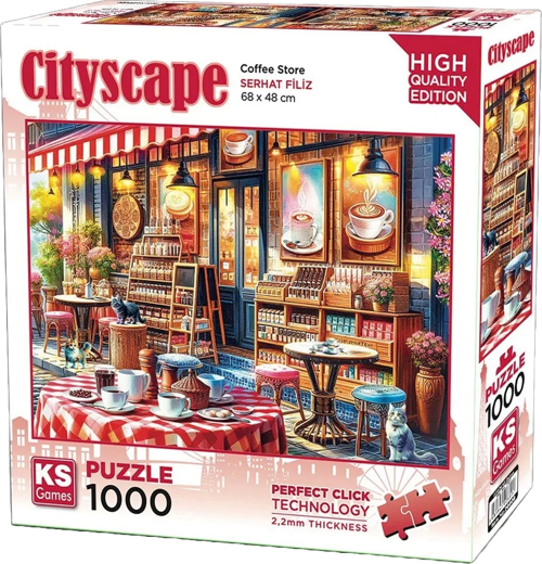 KS Games Coffee Store Puzzle 1000 Parça 20809 Kız Erkek Çocuk Oyuncak Eğitici Oyuncaklar