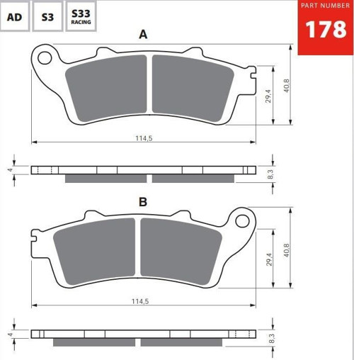 AD 178 FREN BALATA SİNTER METAL