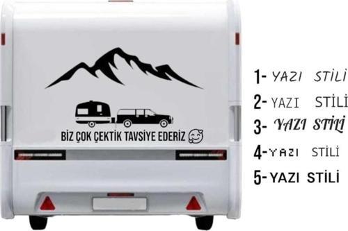 Çekme Karavan Motokaravan Sticker Camp Doğa Manzara Qraç