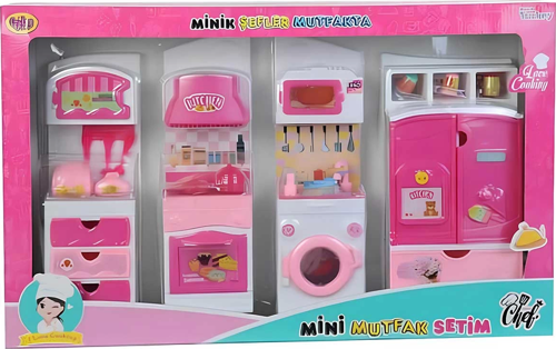 Oydaş Minik Sefler 4lü Dolap Seti 02365 Kız Erkek Çocuk Oyuncak Eğitici Oyuncaklar