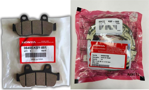 RKS Spontini 110 Ön Arka Fren Balatası Honda Paketli