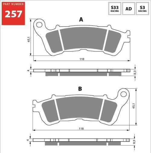 AD 257 FREN BALATA SİNTER METAL