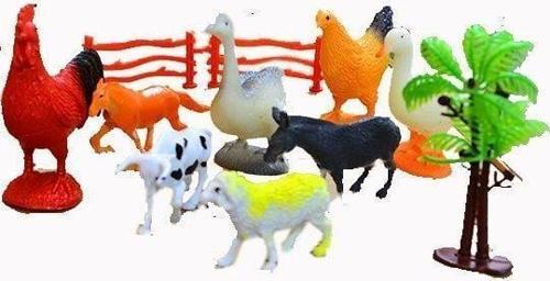Poşetli Çİftlik Oyuncak Hayvan Seti 10 Parça Kız Erkek Çocuk Oyuncak Eğitici Oyuncaklar