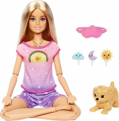 Barbie Meditasyon Yapıyor Oyun Seti HHX64 Kız Erkek Çocuk Oyuncak Eğitici Oyuncaklar