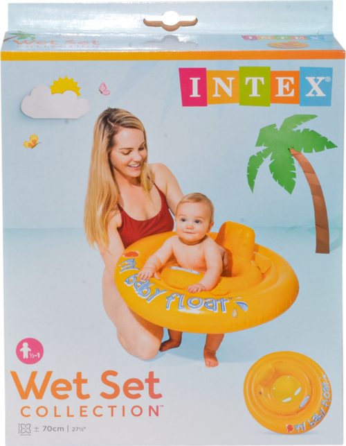 IBF56585 İntex Sarı Baby Float 70cm 6-12 Ay Kız Erkek Çocuk Oyuncak Eğitici Oyuncaklar