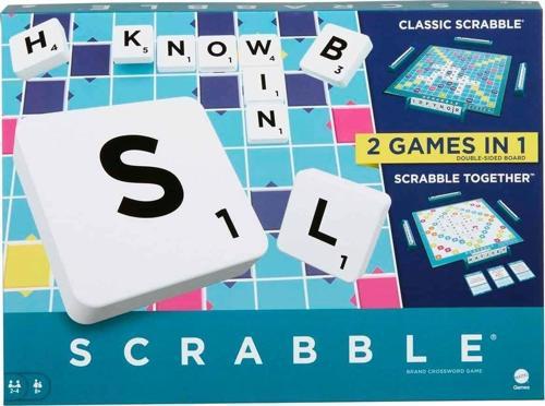HWD43 Scrabble Orijinal İkisi Bir Arada İngilizce Kız Erkek Çocuk Oyuncak Eğitici Oyuncaklar