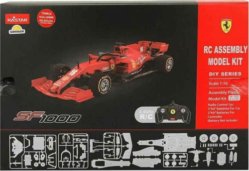 31961 Ferrari SF1000 Uzaktan Kumandalı Model Araç Montaj Kiti 1:16 Kız Erkek Çocuk Oyuncak Eğitici O