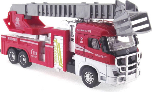 Die Cast Model Çek Bırak Asansörlü İtfaiye Kamyonu Kız Erkek Çocuk Oyuncak Eğitici Oyuncaklar