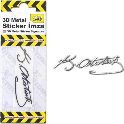 3D Metal İmza Sticker