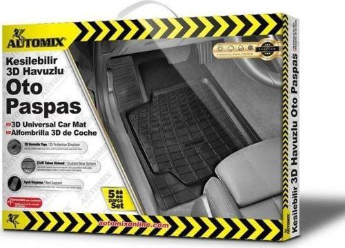 3D Havuzlu Kesilebilir Paspas Siyah