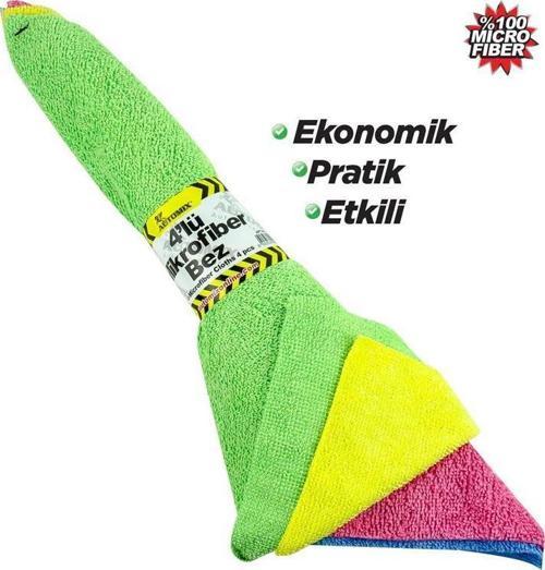 Burmalı Mikrofiber Bez 4lü Paket
