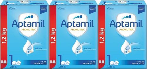 Nutrıcıa Aptamil Pronutra 1200GR Bebek Sütü No:1 (0-6 Ay) Yenidoğan Doğumdan itibaren (3 Lü Set)