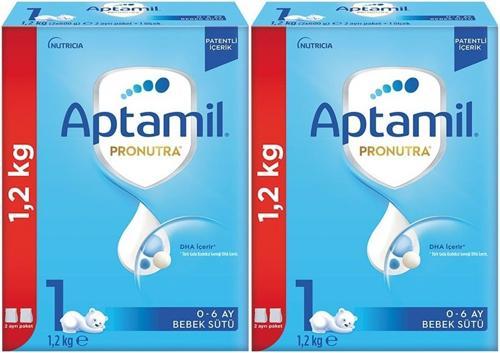 Nutrıcıa Aptamil Pronutra 1200GR Bebek Sütü No:1 (0-6 Ay) Yenidoğan Doğumdan itibaren (2 Li Set)