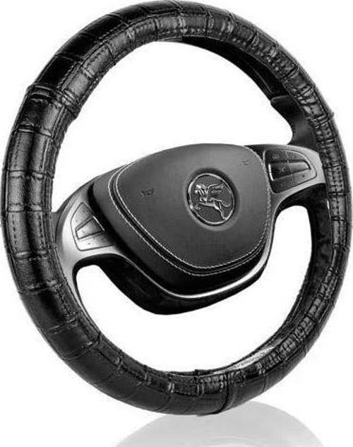 Direksiyon Kılıfı Siyah Kare