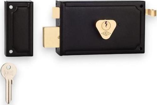 157A00000070 Silindir Demir Kapı Kilidi 14cm-52mm Siyah