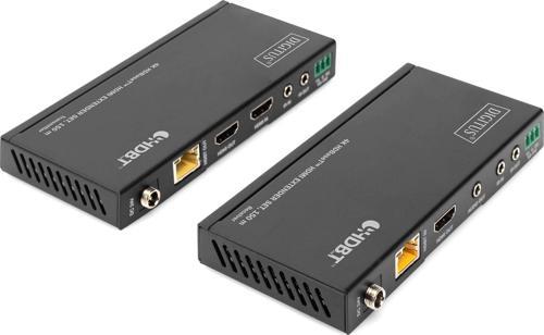 DIGITUS 4K HDBaseT™ HDMI Extender Set, 150 m 4K/60Hz, 18 Gbps, YUV 4:4:4, HDR