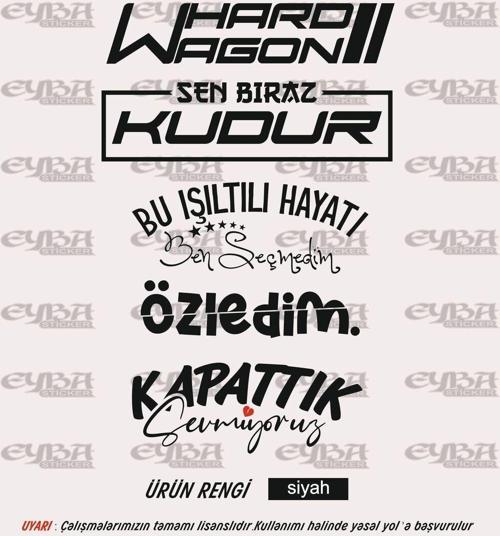 Araç Arka Cam Sticker hard wagon Oto Sticker 40x25cm