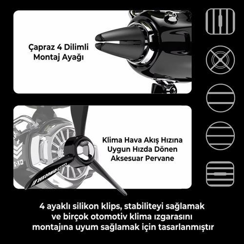 Pervaneli Klima Süsü Oto Koku Klipsi Kırmızı Pilot Ayı Hava Ferahlatıcı Maskot
