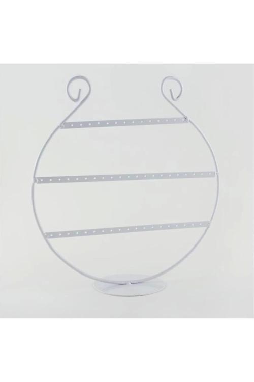 İthal Metal Beyaz Renk 29x29 Cm Küpe Standı