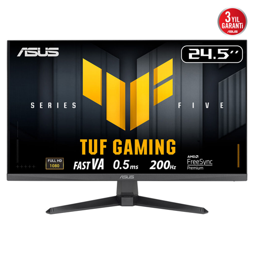 TUF GAMING VG257Q5A 24,5" 0.5ms, 200Hz, Full HD, DP, 2xHDMI, Hoparlör, VA Panel, ELMB Sync Premium, GAMING Mon