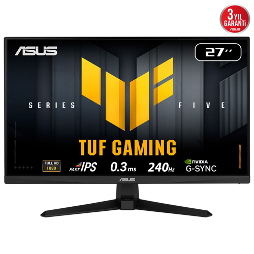 TUF GAMING VG279QM5A 27" 0.3ms, 240Hz, Full HD, DP, 2xHDMI, Hoparlör, Fast IPS LED, ELMB Sync Premium, GAMING