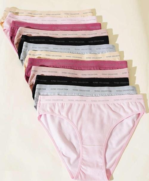 12 li Paket Tutku Bayan Perla Bikini Külot Karışık Renk